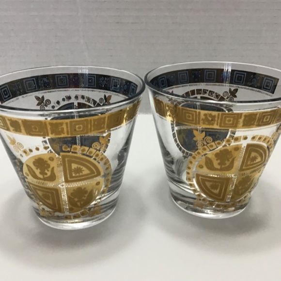 2 Vintage Culver Coronet mid century modern old fashioned tumbler glassware - Picture 12 of 14